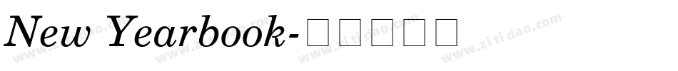 New Yearbook字体转换
